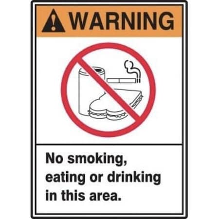 Accuform ANSI ISO DANGER SAFETY SIGN NO SMOKING MRMK008VA